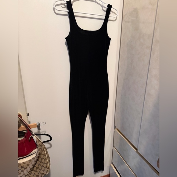 Naked Wardrobe Black Velour Women's Jumpsuit S - Picture 2 of 5